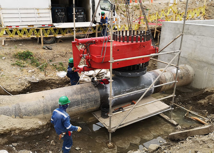 36 inch Sandwich Valve from GW Pipeline are used in line stop project in Peru